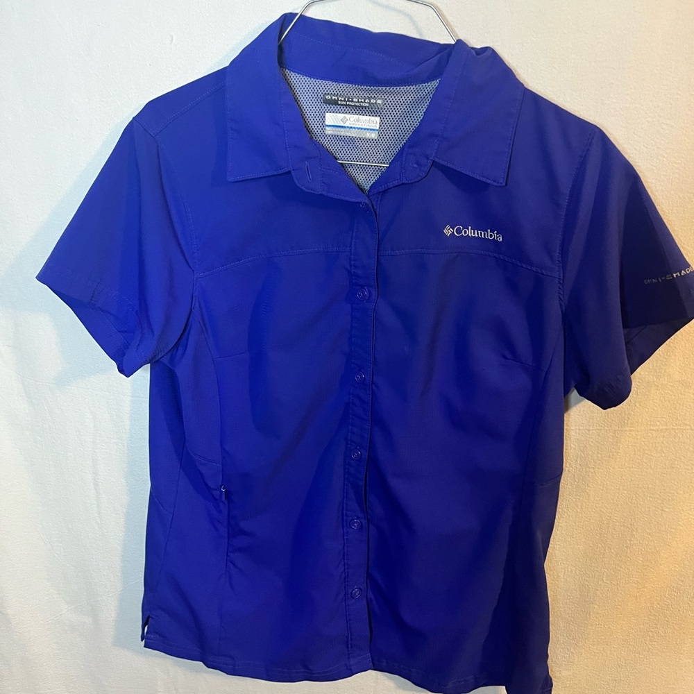 Columbia Royal Blue Button-Up Shirt